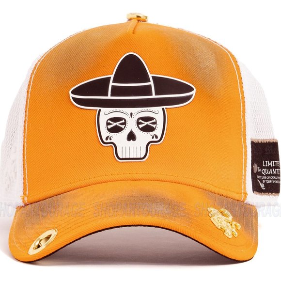 Red Monkey Sombrero Sugar Skull Limited Unisex Trucker Hat Cap RM1470 | 4 Colors - Picture 3 of 16